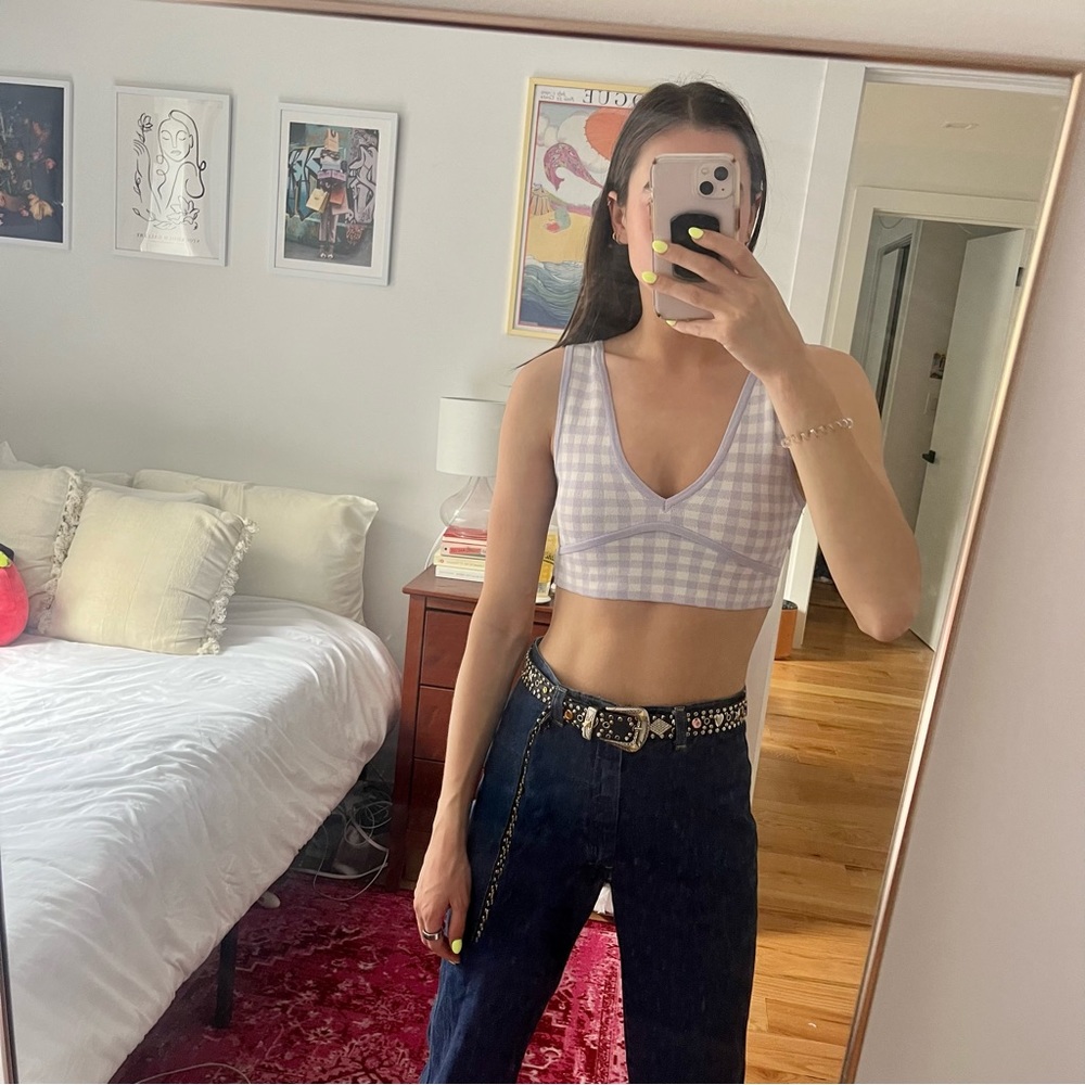 Zara Picnic Tank💜🤍